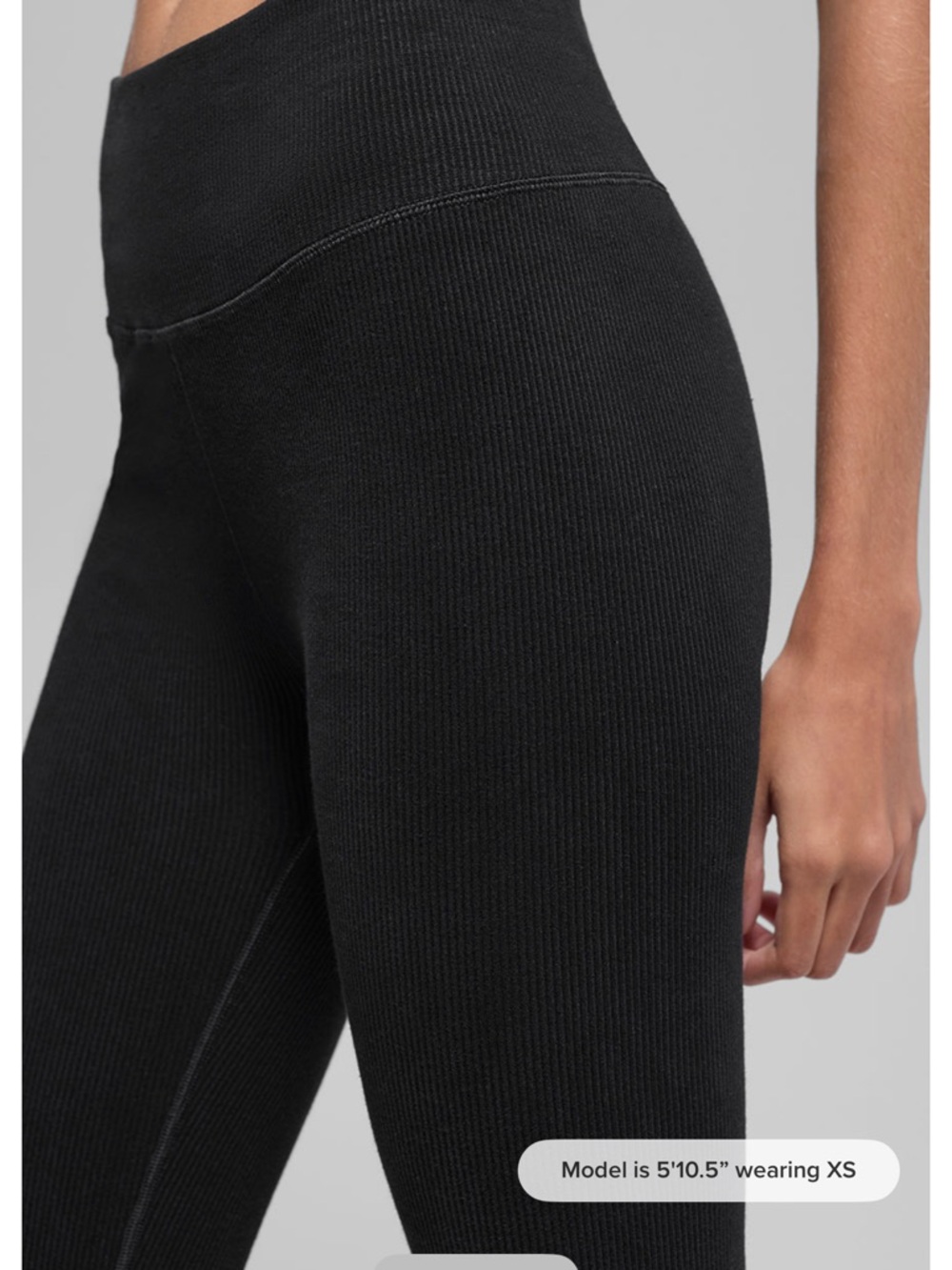 ALO High-Rise Ribbed Black Leggings